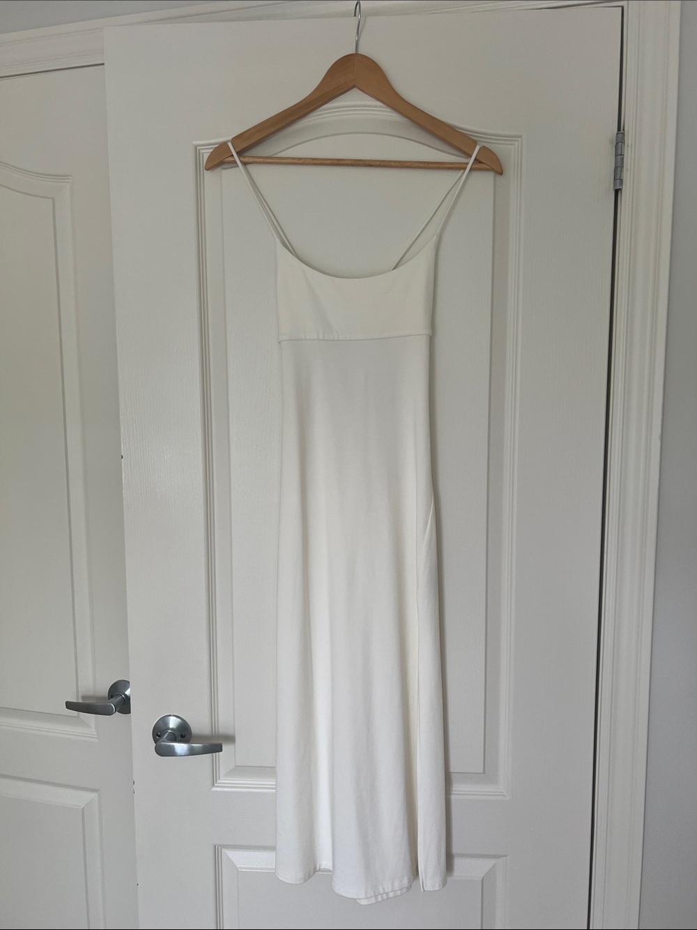 Aritzia Dreamweaver Dress White Slip Dress with Spaghetti Straps